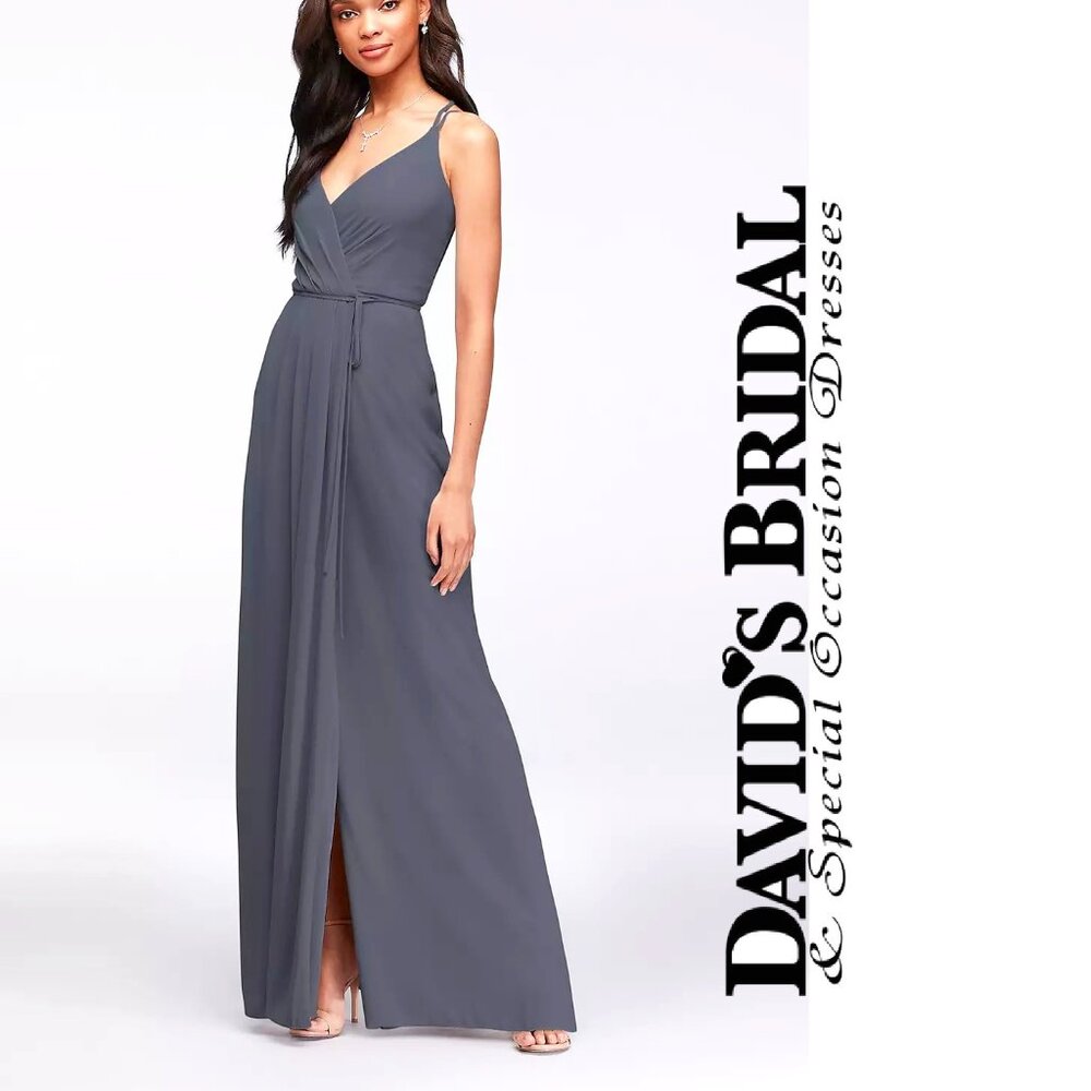 New David's Bridal Long  Wrap Dress